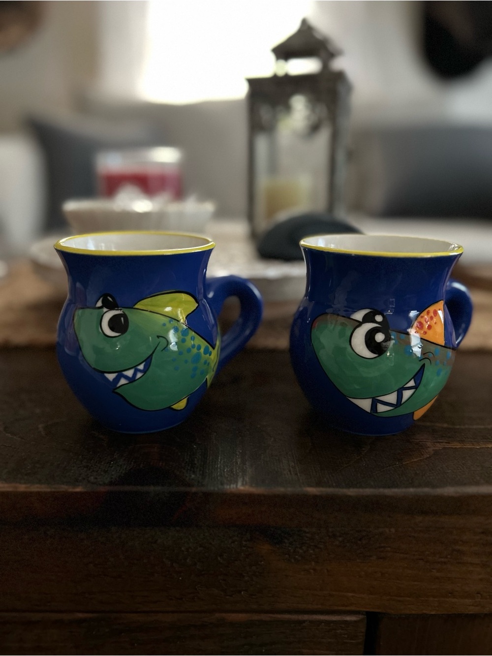 Pacific Originals New Zealand Hand Painted Fish Mug Phillpa Taylor Whimsy